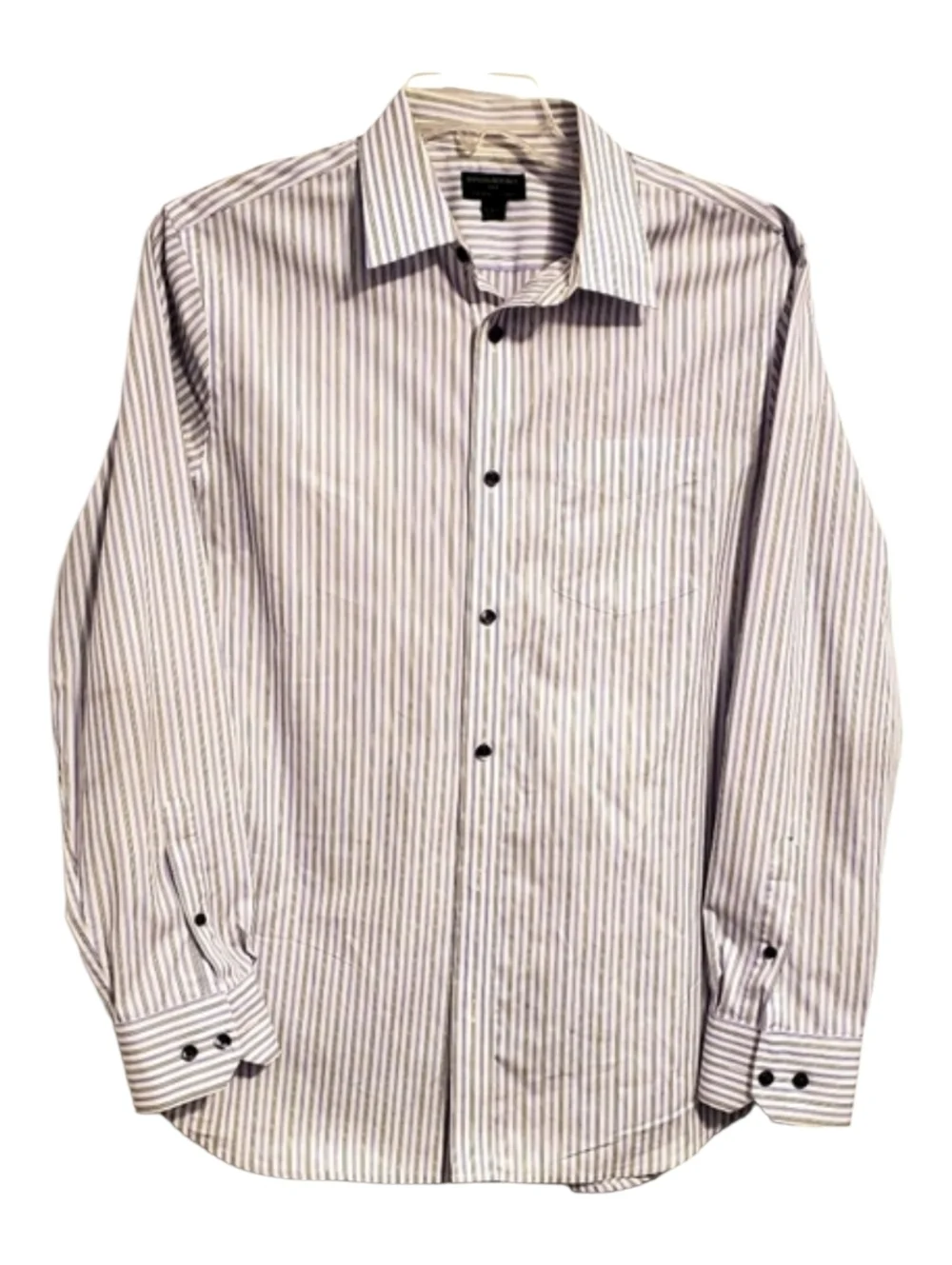 Banana Republic Slim Fit Non Iron Dress Shirt Men’s Large Striped Long Sleeve